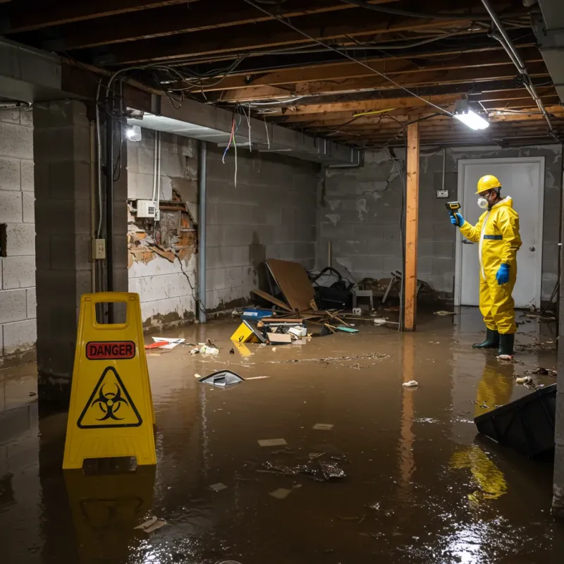 Flooded Basement Electrical Hazard in Mammoth Lakes, CA Property